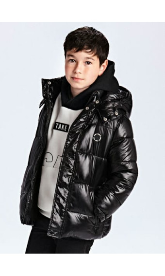 CHAQUETÓN BRILLO NEGRO