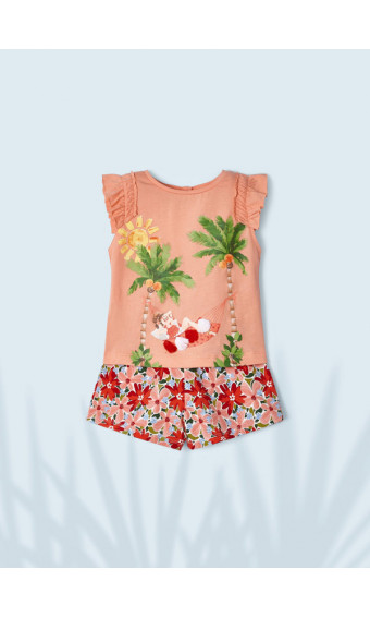 CONJUNTO ALGODÓN FLORES