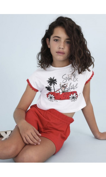 CONJUNTO ALGODÓN ROJO