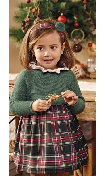 VESTIDO VERDE CUADROS