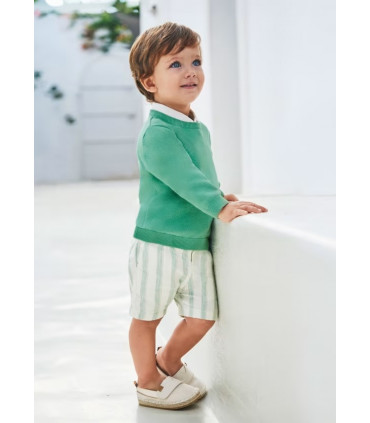 CONJUNTO 2 PIEZAS LINO RAYAS VERDE