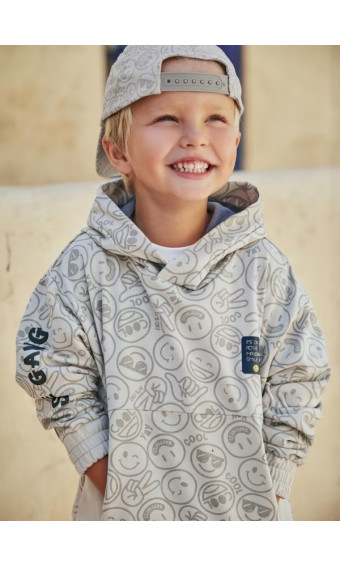 SUDADERA CERRADA ESTAMPADA