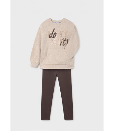 CONJUNTO LEGGING Y SUDADERA TEXTO