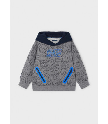 SUDADERA ESTAMPADA CAPUCHA CONTRASTE