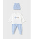CONJUNTO POLAINA AZUL CON GORRO