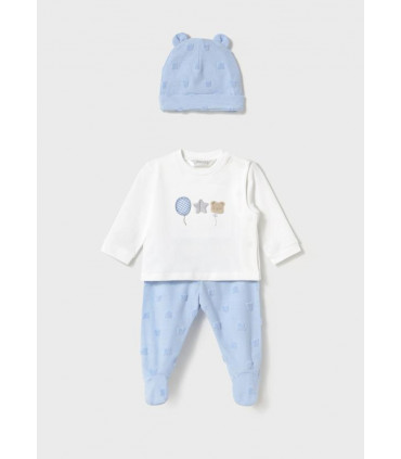 CONJUNTO POLAINA AZUL CON GORRO