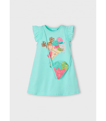 VESTIDO CON BOLSO HELADO