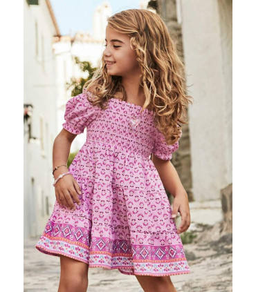 VESTIDO ESTAMPADO CENEFA NIDO DE ABEJA