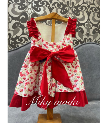 VESTIDO ESTAMPADO FLORAL ROJO