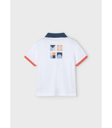 POLO GRÁFICA ESPALDA MELOCOTÓN