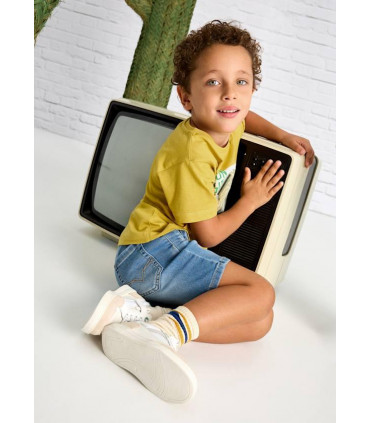 BERMUDA VAQUERA CINTURA ELÁSTICA