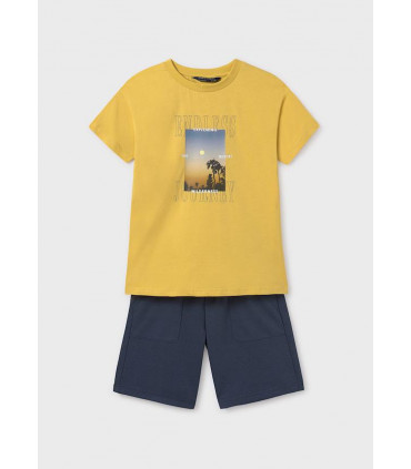 CONJUNTO BERMUDA Y CAMISETA PALMERAS