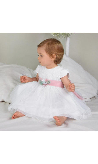 VESTIDO CINTURA ROSA