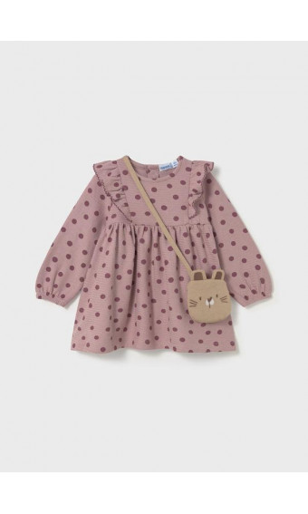 VESTIDO ESTAMPADO CON BOLSO
