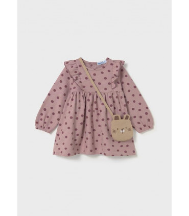 VESTIDO ESTAMPADO CON BOLSO