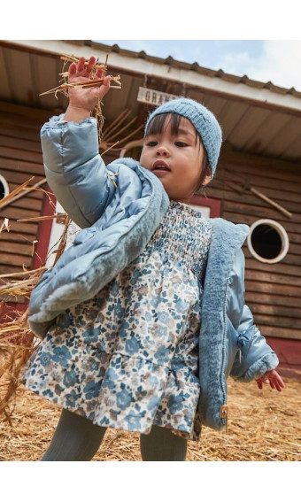 VESTIDO TERCIOPELO CON VOLANTES