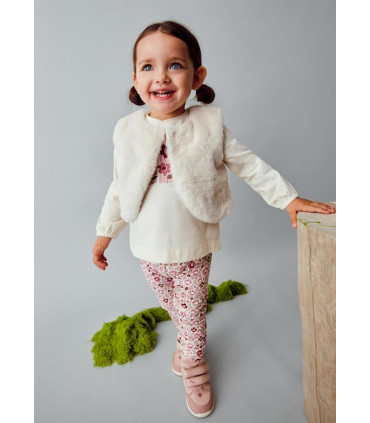 CONJUNTO CON CHALECO PELO