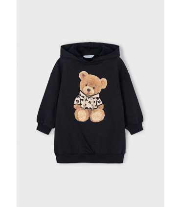 VESTIDO FELPA CAPUCHA OSO