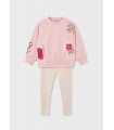 CONJUNTO LEGGING Y SUDADERA ROSA