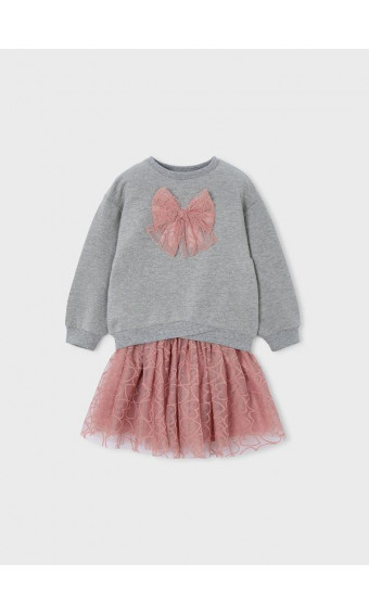 CONJUNTO FALDA TUL ROSA