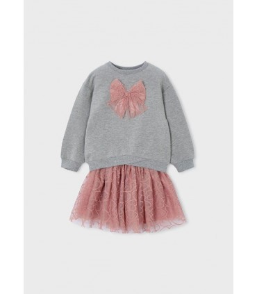 CONJUNTO FALDA TUL ROSA