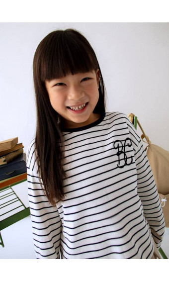 CAMISETA RAYAS MARINO