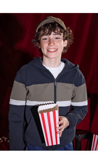 SUDADERA CREMALLERA BANDAS