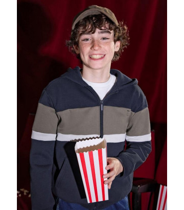 SUDADERA CREMALLERA BANDAS