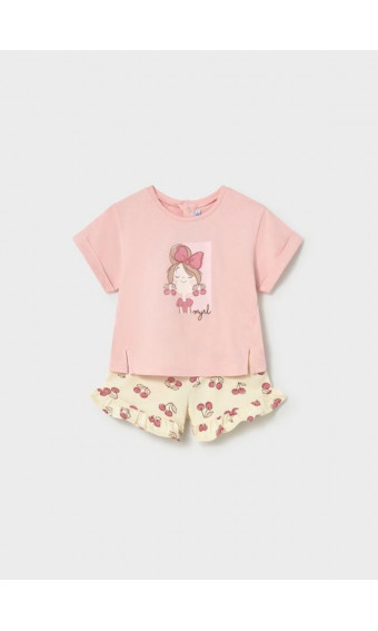 CONJUNTO PANTALÓN CORTO ESTAMPADO CEREZAS