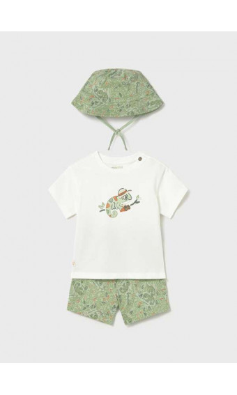 CONJUNTO ALGODÓN 3 PIEZAS CON GORRO