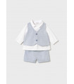 CONJUNTO PANTALÓN CORTO Y CAMISA CON CHALECO