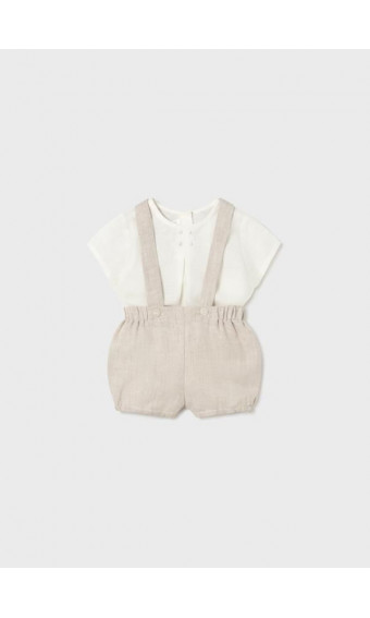 CONJUNTO PANTALÓN CORTO TIRANTES Y CAMISA