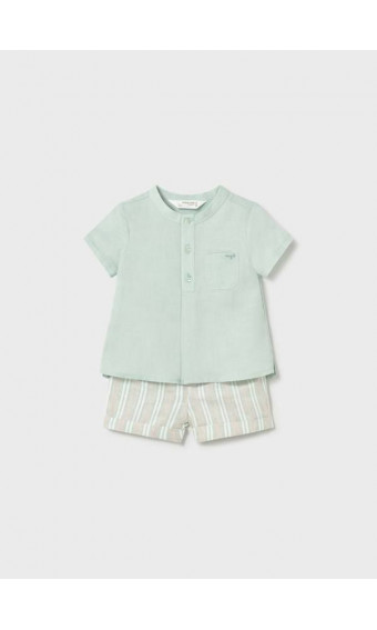 CONJUNTO PANTALÓN RAYAS CORTO Y CAMISA