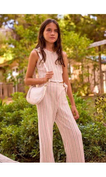CONJUNTO PANTALÓN LARGO Y TOP RAYAS CHICA