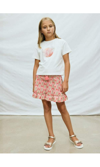 FALDA ESTAMPADA CORAL