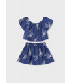 CONJUNTO FALDA Y TOP CON LINO