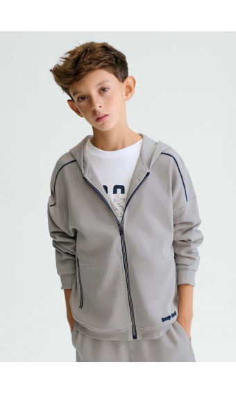 SUDADERA GRIS CREMALLERA