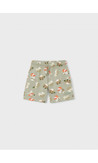 BERMUDA ESTAMPADA CON BOLSILLOS